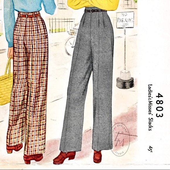Pants - Unique Vintage High Rise Trousers